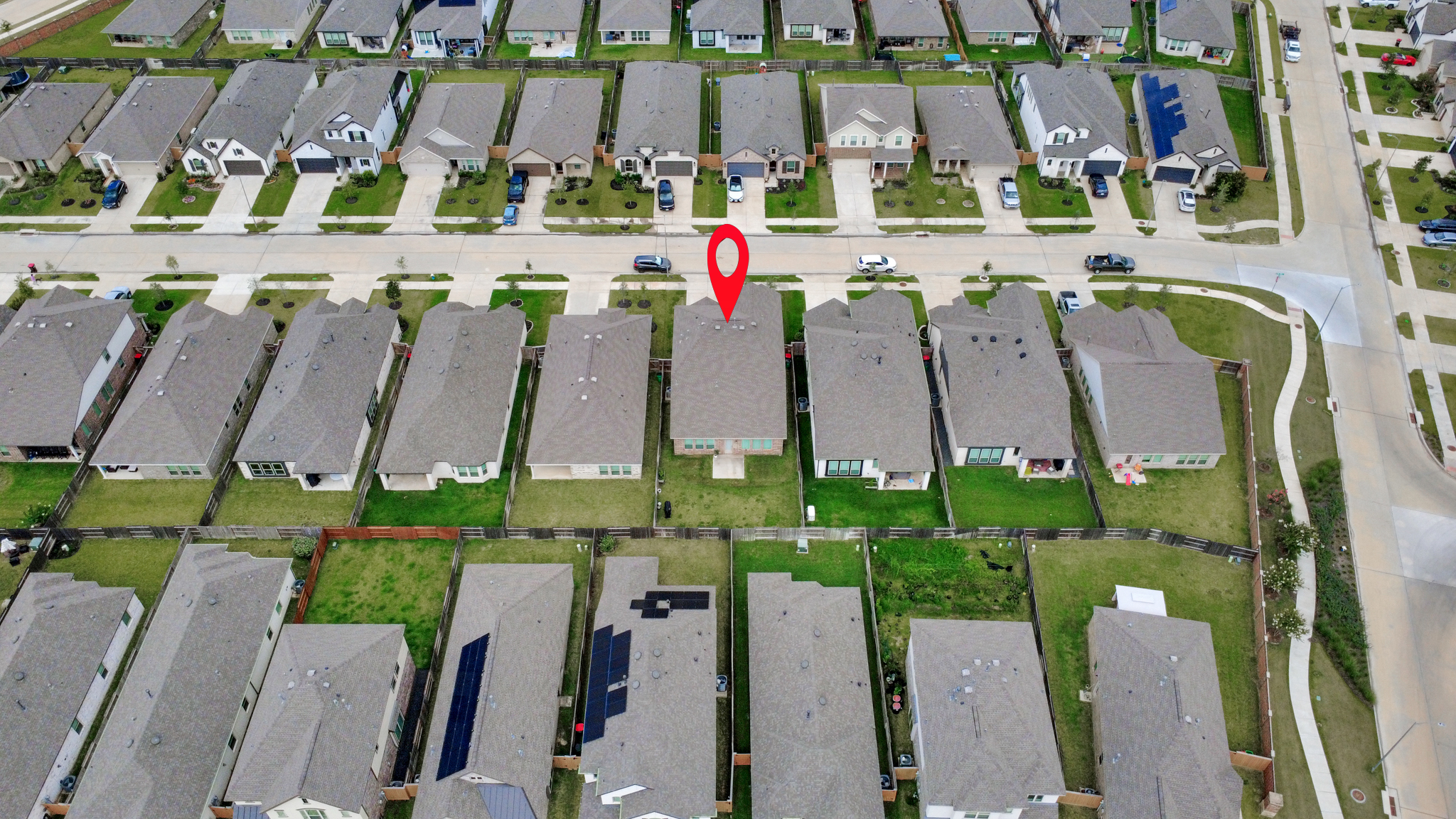 Aerial view showing property location