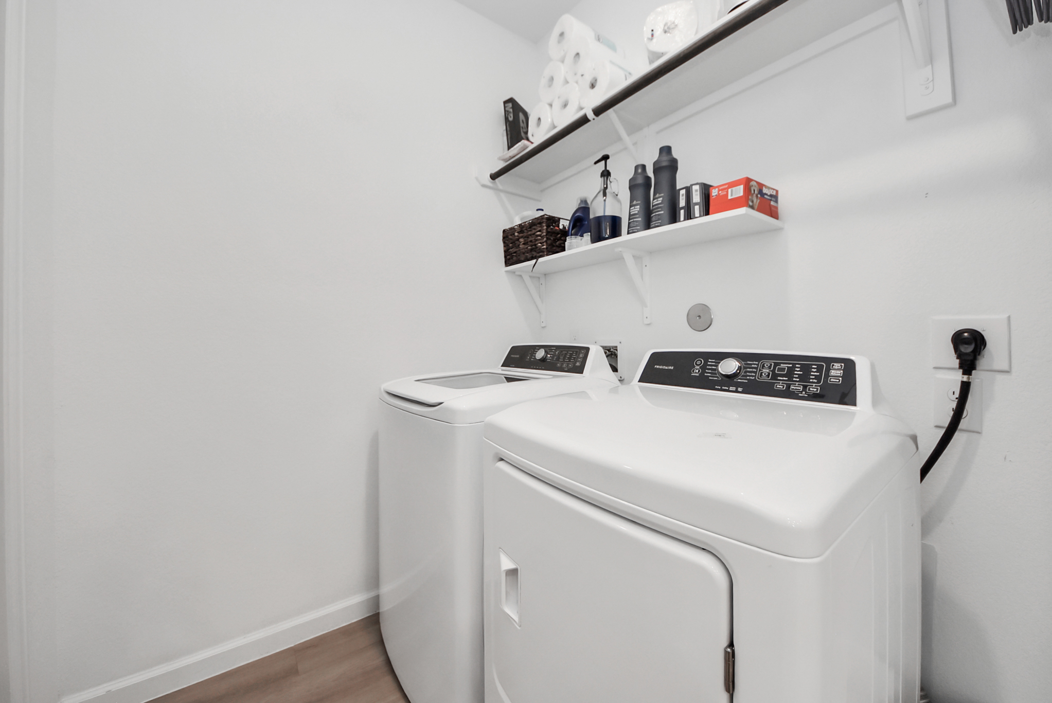 Laundry room with washer and dryer
